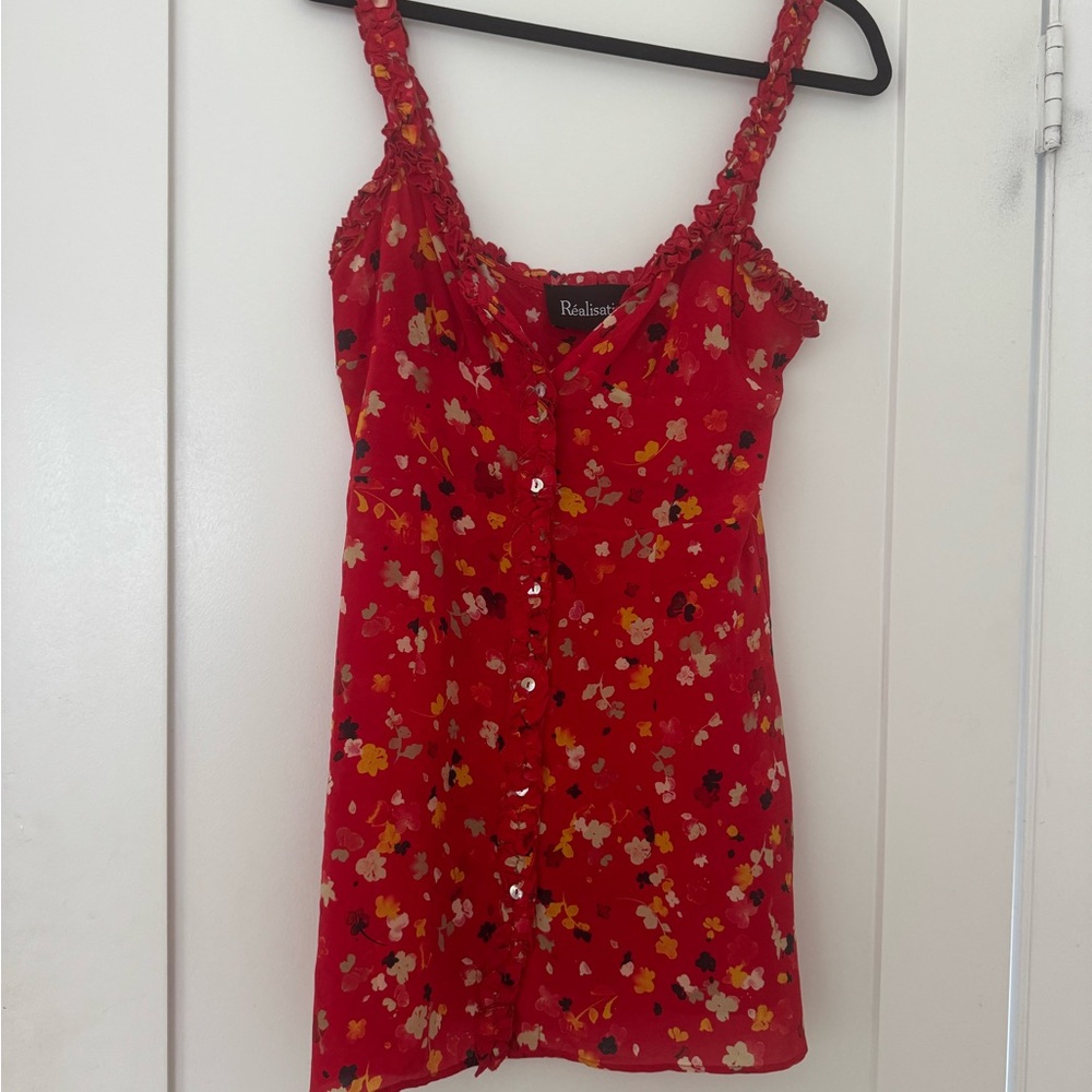 Red Floral realisation par